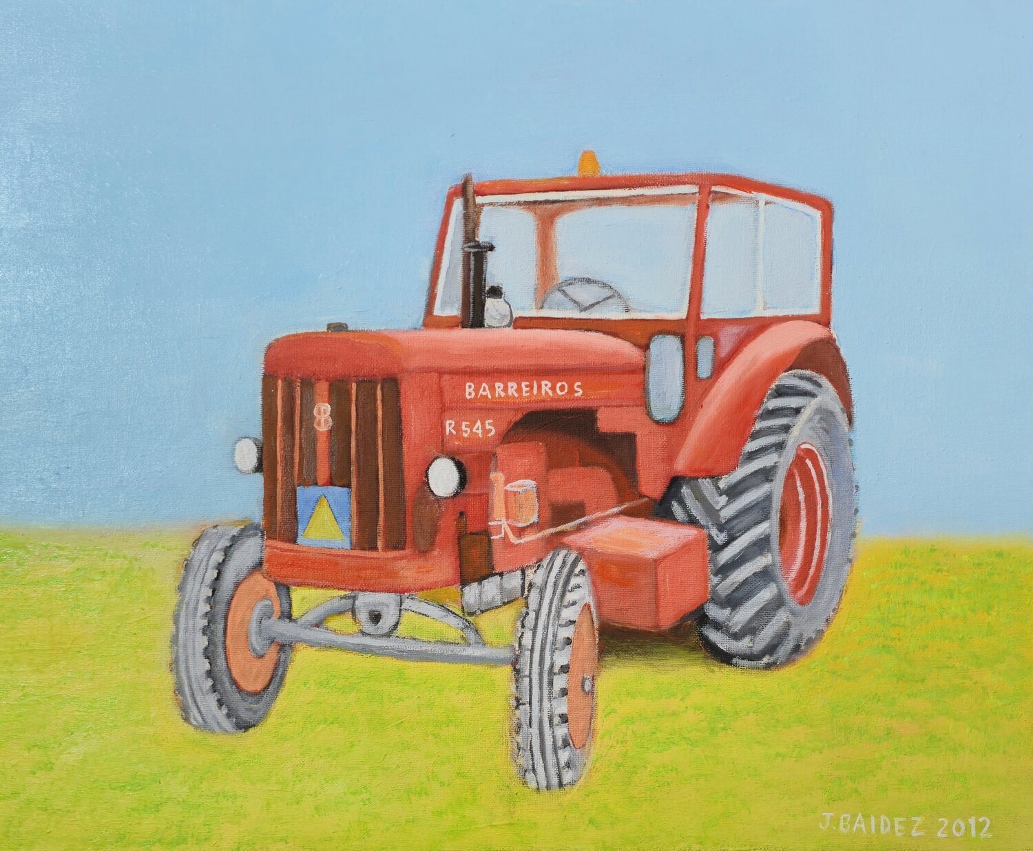 Tractor Barreiros R 545 José Báidez González Original painting for sale