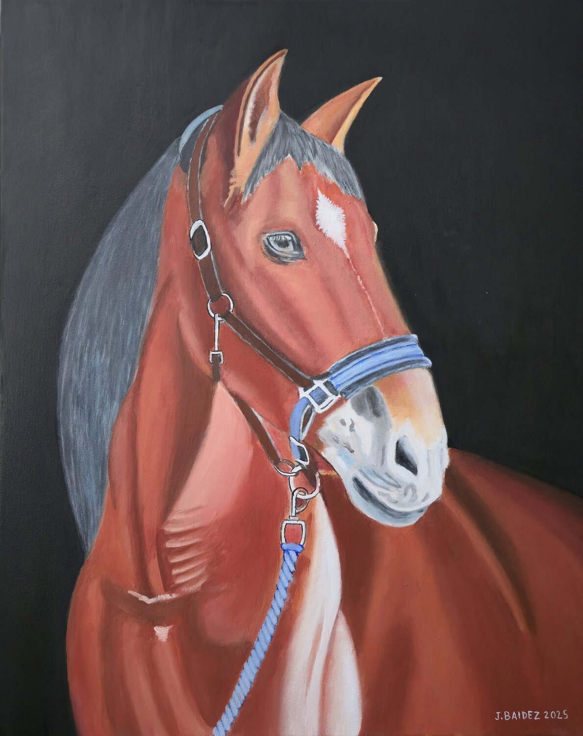 Nobleza Alazana. José Báidez González Original painting for sale