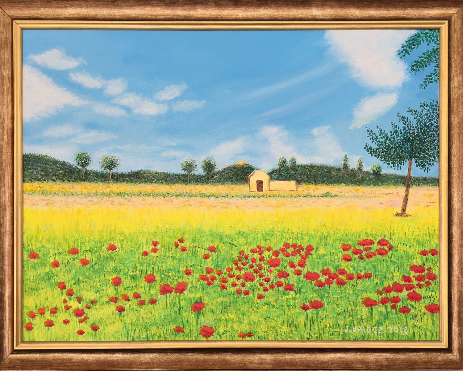 Amapolas en primavera. José Báidez González Original painting for sale