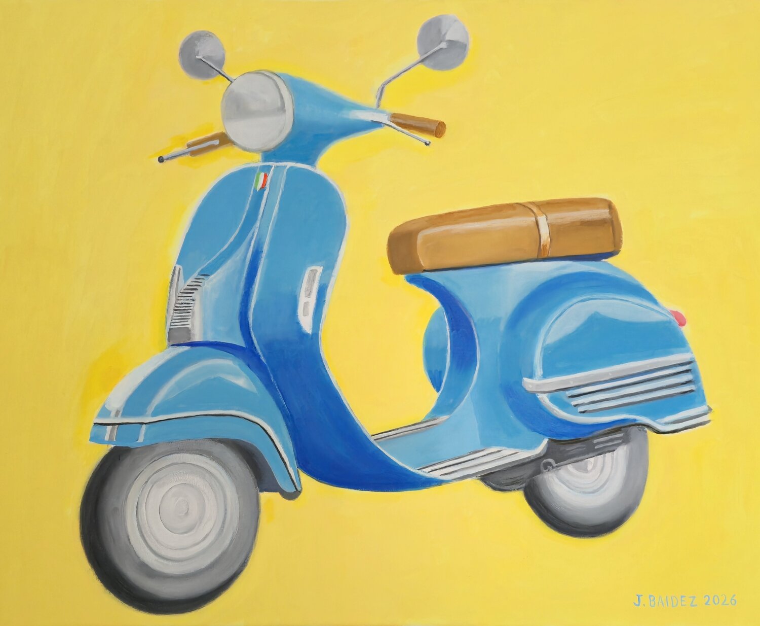 VESPA AZUL José Báidez González Original painting for sale