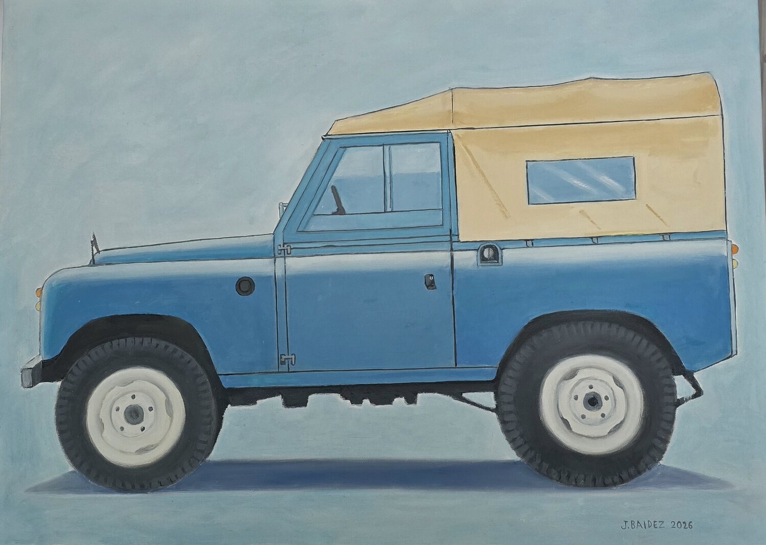 Land Rover José Báidez González Original painting for sale