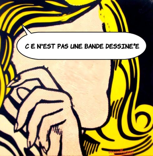"C’est n’est pas une bande dessinée" (This is Not a Comic) Serie Bang Fumetti d’Autore Arte digitale su metallo Dibond con finitura in plexiglass Opera unica, non replicabile. by Reginaldo Albanese, Painting for Sale on Select