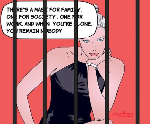 "ONE, NO ONE AND ONE HUNDRED THOUSAND – EVA K." digitale su metallo Dibond con finitura in plexiglass Opera unica, non replicabile. by Reginaldo Albanese, Painting for Sale on Select