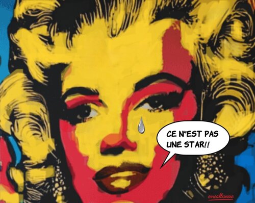 "Ce n’est pas une star!!”  Serie Bang! Fumetti d’Autore   digitale su metallo Dibond con finitura in plexiglass Opera unica, non replicabile. by Reginaldo Albanese, Painting for Sale on Select