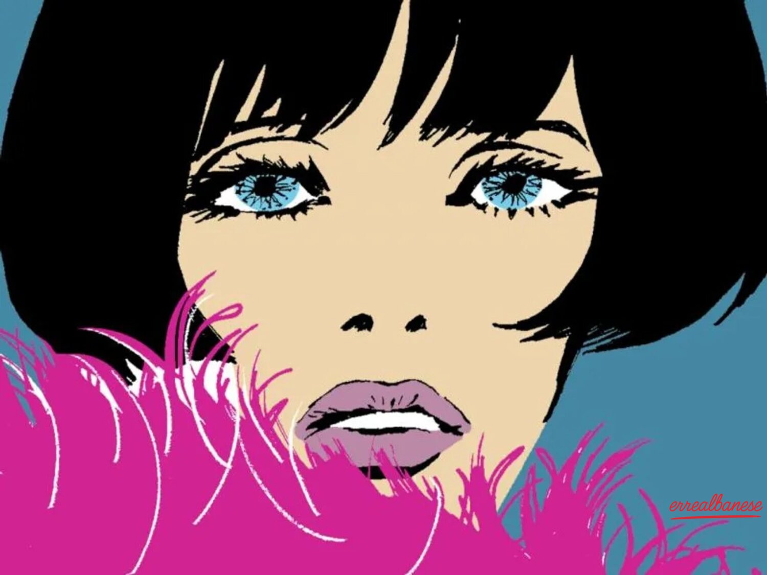 Valentina – Look at Me   Arte digitale su metallo Dibond con finitura in plexiglass Opera unica, non replicabile Reginaldo Albanese Original painting for sale