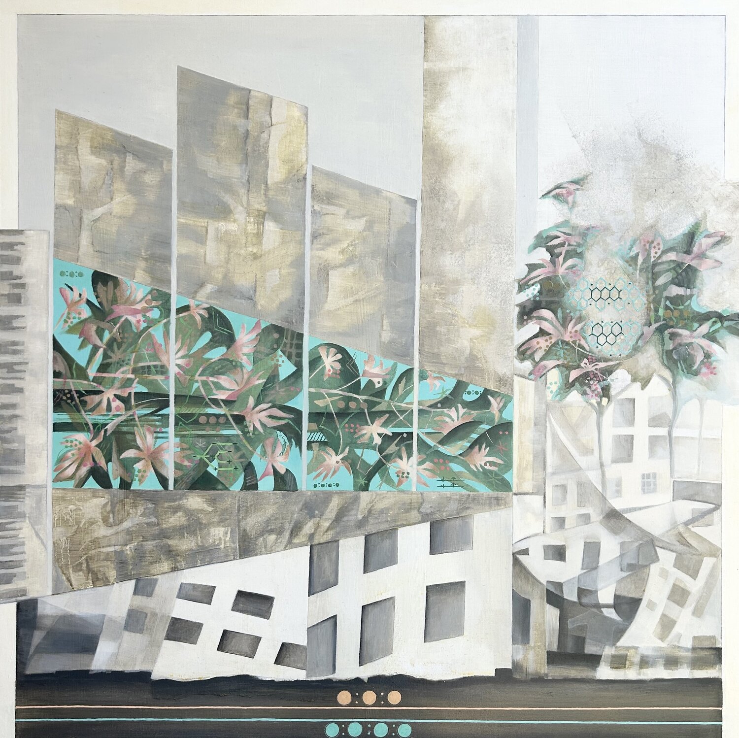Tecnologia e Ricostruzione Pierangela Franzoni Original painting for sale