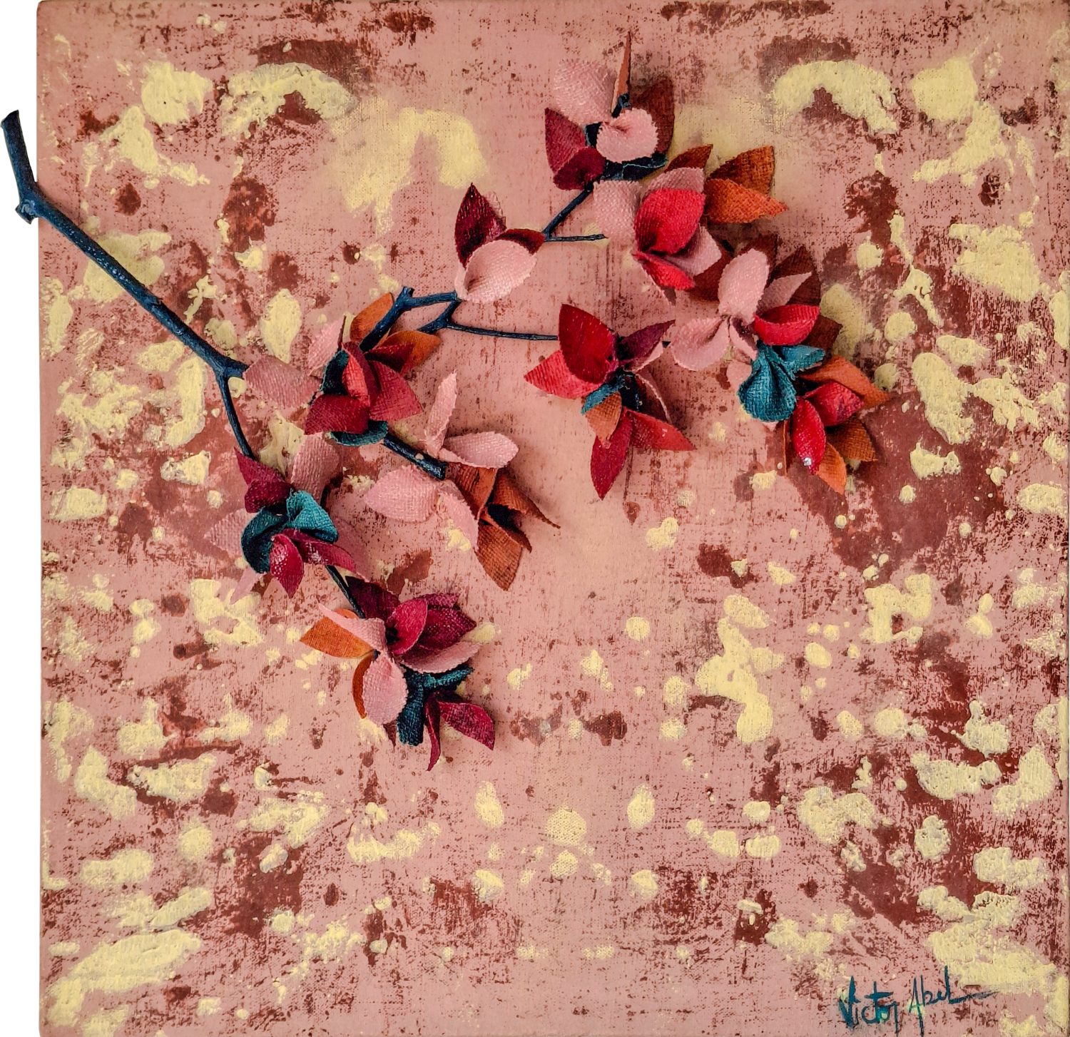 Course effrénée sous la pluie Victor Abel Original painting for sale