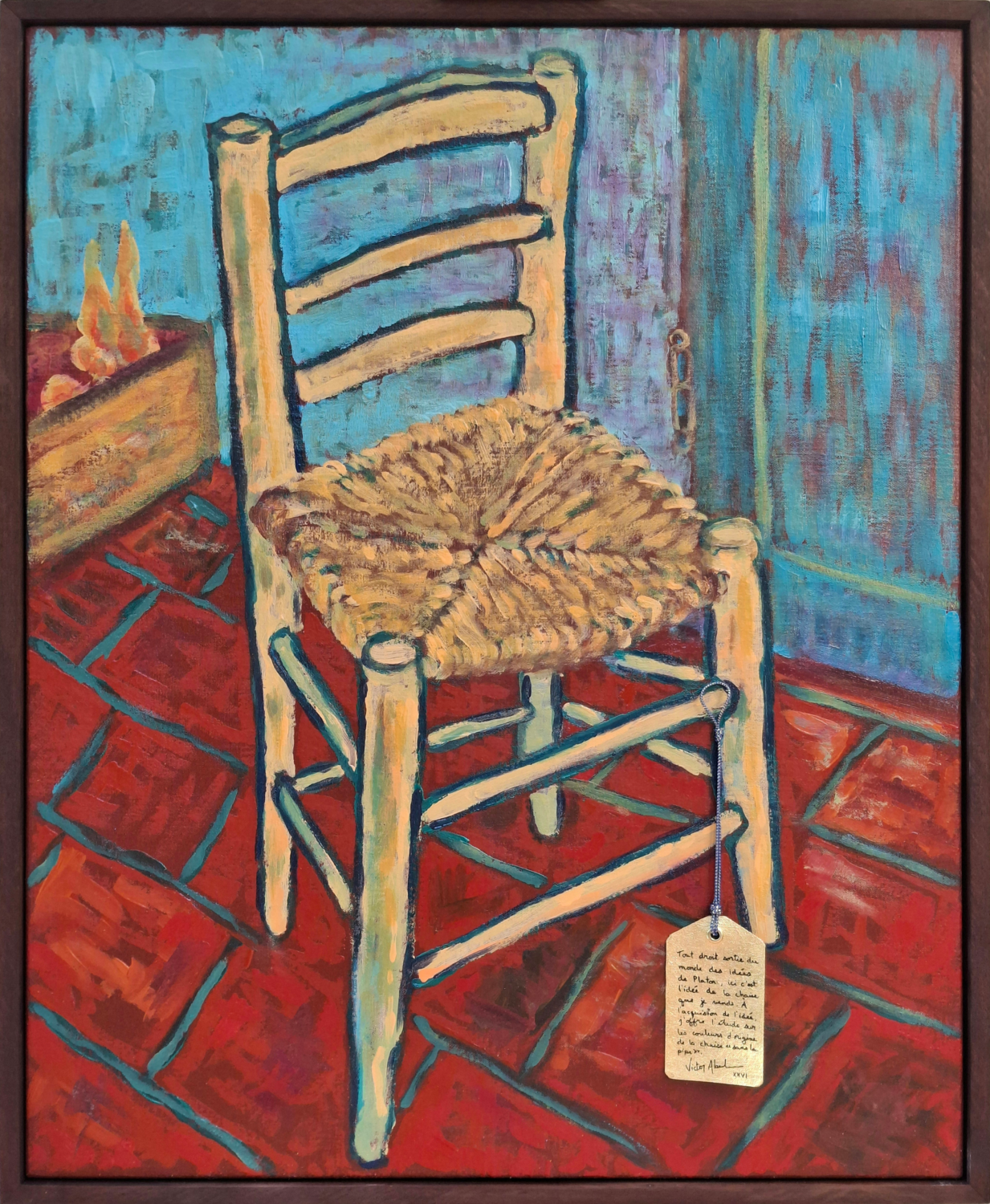 L'idée de la chaise est à vendre Victor Abel Original painting for sale