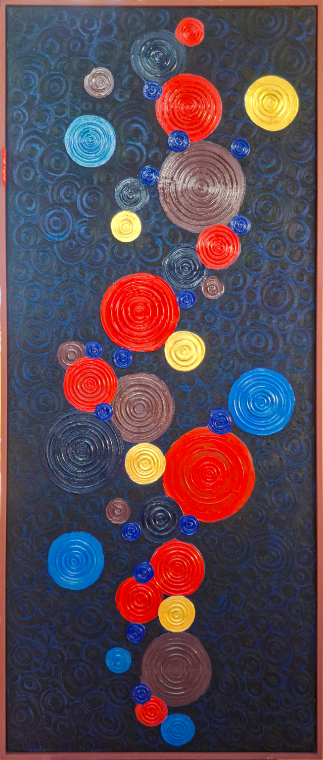 Les instants suspendus justes après le Big Bang Victor Abel Original painting for sale