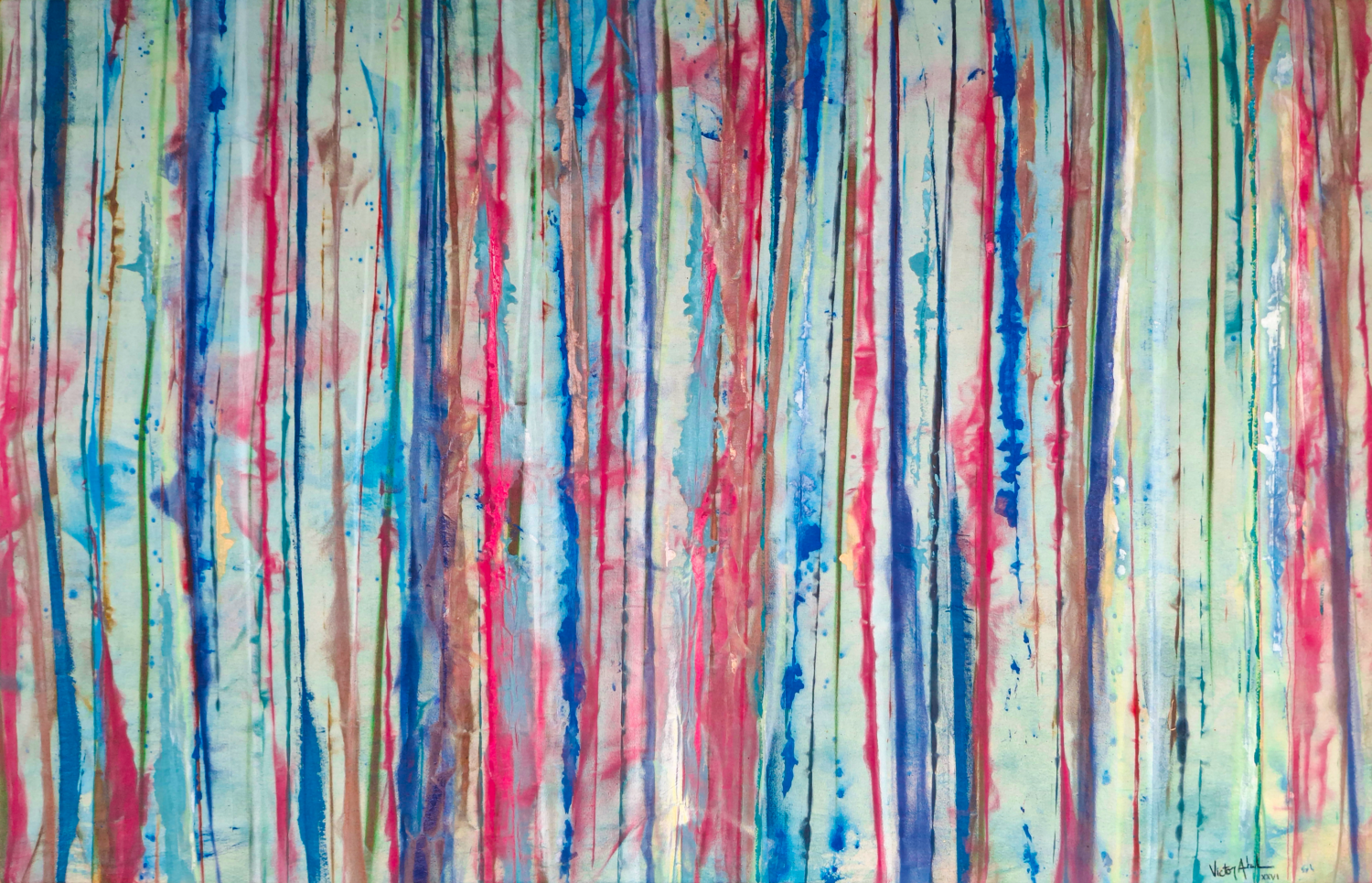 Quelques mètres d'expressionnisme abstrait vendu au mètre Victor Abel Original painting for sale