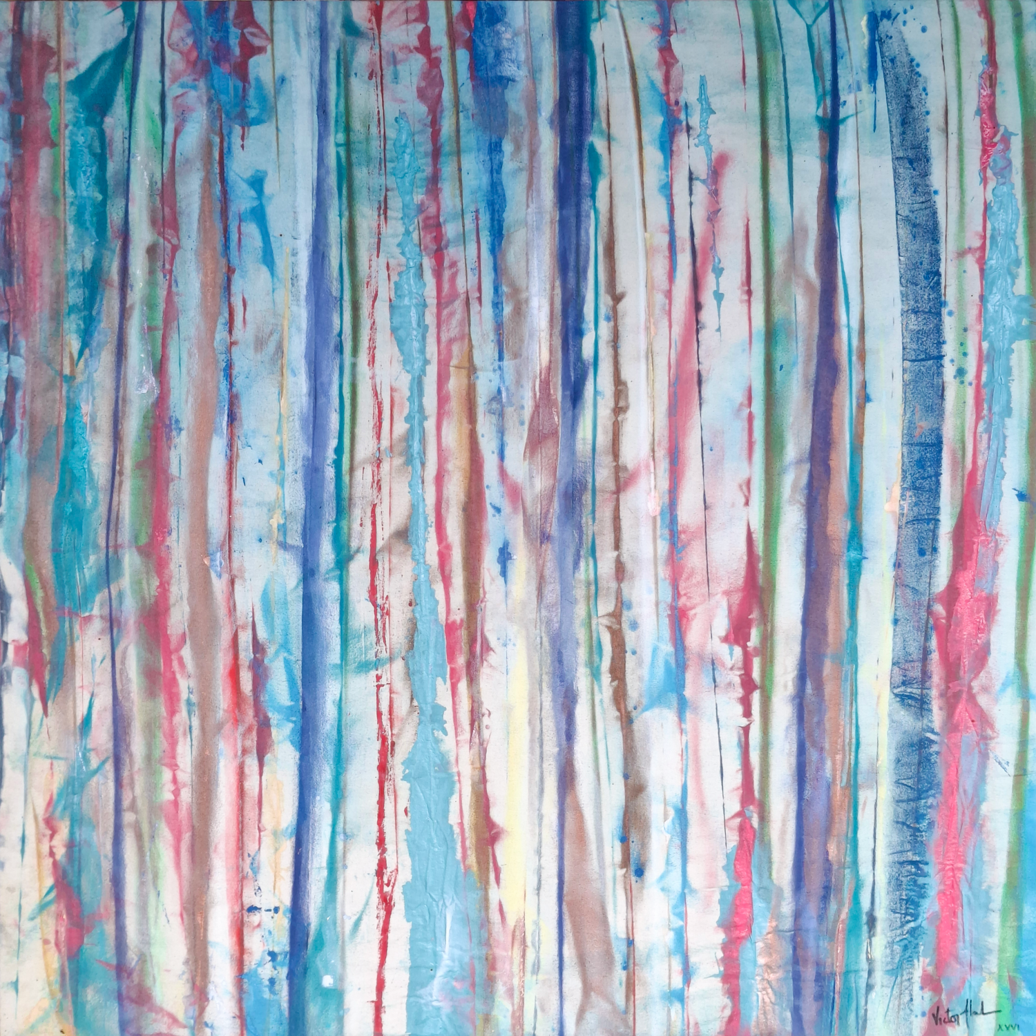 Et encore quelques mètres d'expressionnisme abstrait vendu au mètre Victor Abel Original painting for sale