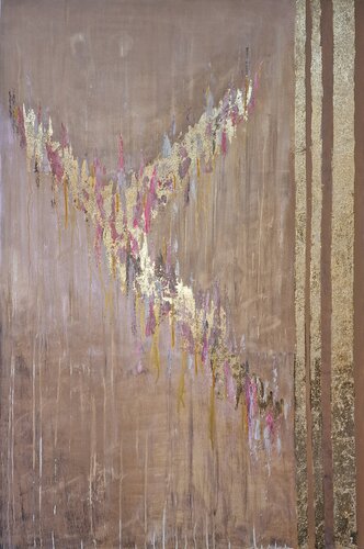 Gilded Flow by Victoria Shul, Painting for Sale on Select