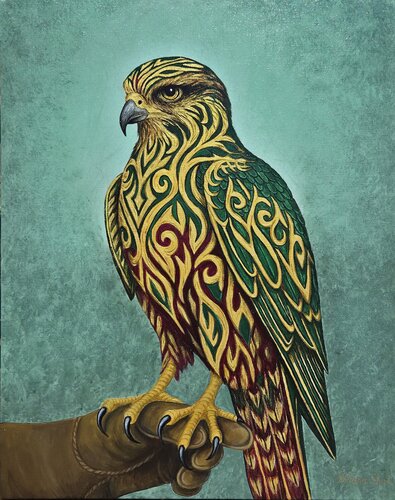 The Golden Sentinel by Victoria Shul, Painting for Sale on Select