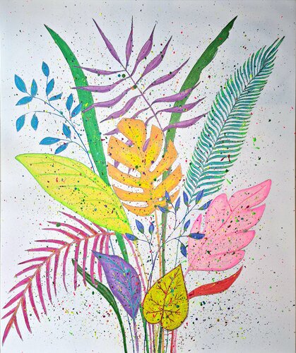 Tropical Splash by Victoria Shul, Painting for Sale on Select