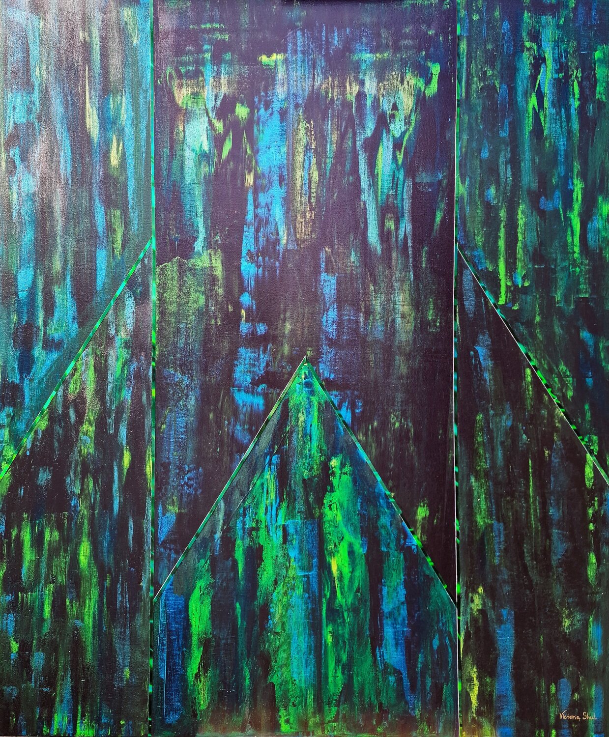 Aurora Geometry Victoria Shul Original painting for sale