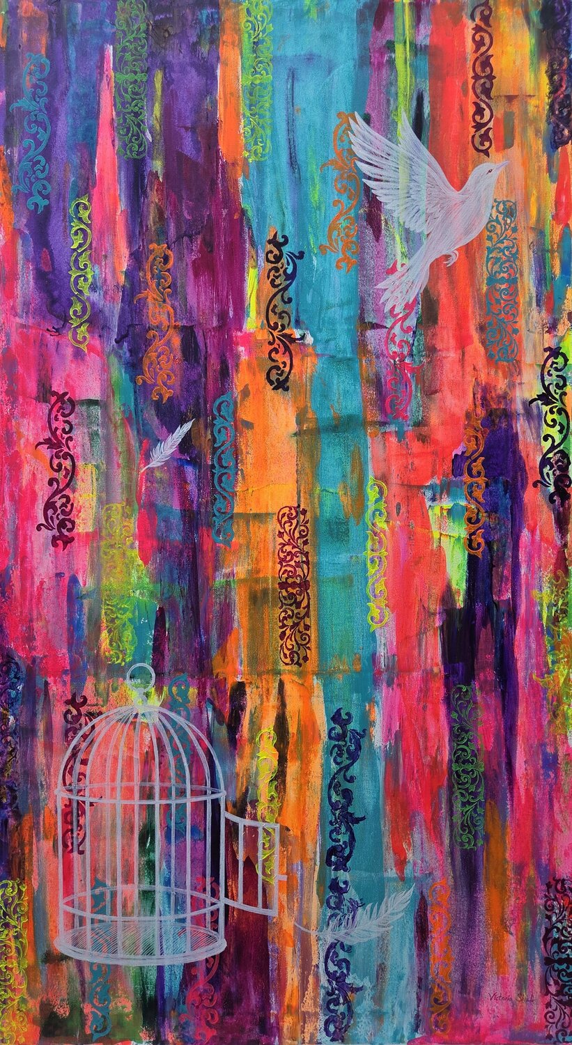 Flight of Liberation Victoria Shul Original painting for sale