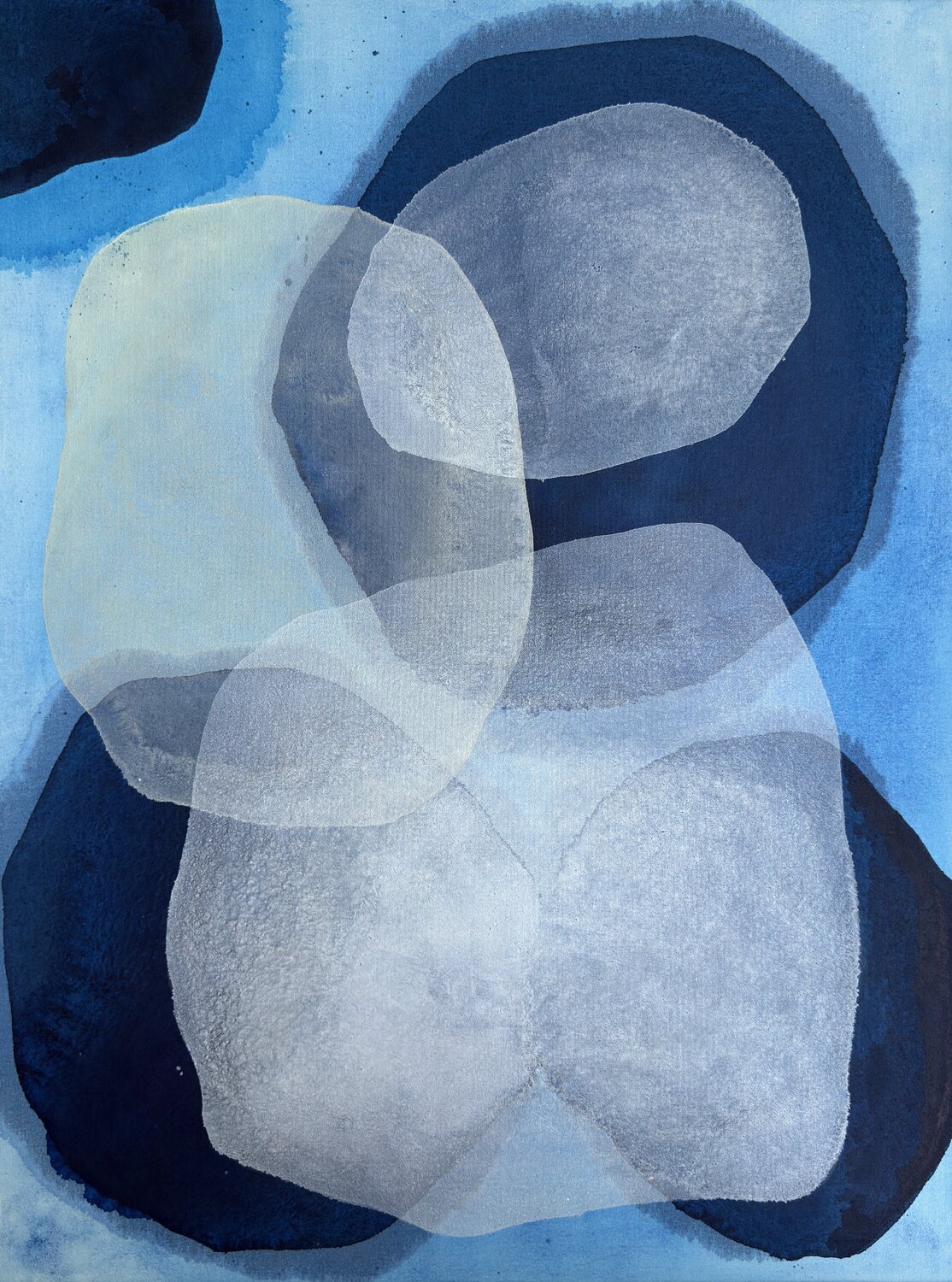 Echoes of Blue Kristin Gezorreck Original painting for sale
