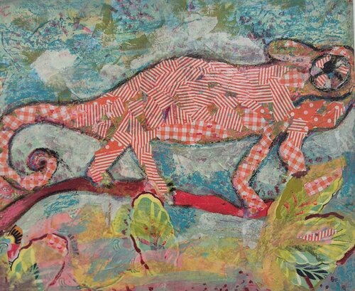 Das Chamäleon by Judith Breuer, Painting for Sale on Select