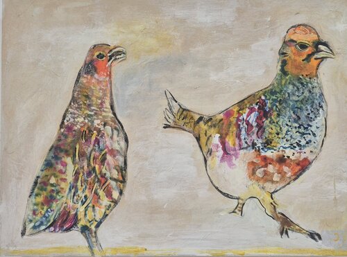 das Perlhuhn von Judith Breuer, Malerei kaufen auf Select