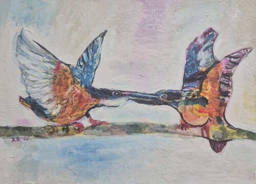 der Bienenfresser by Judith Breuer, Painting for Sale on Select