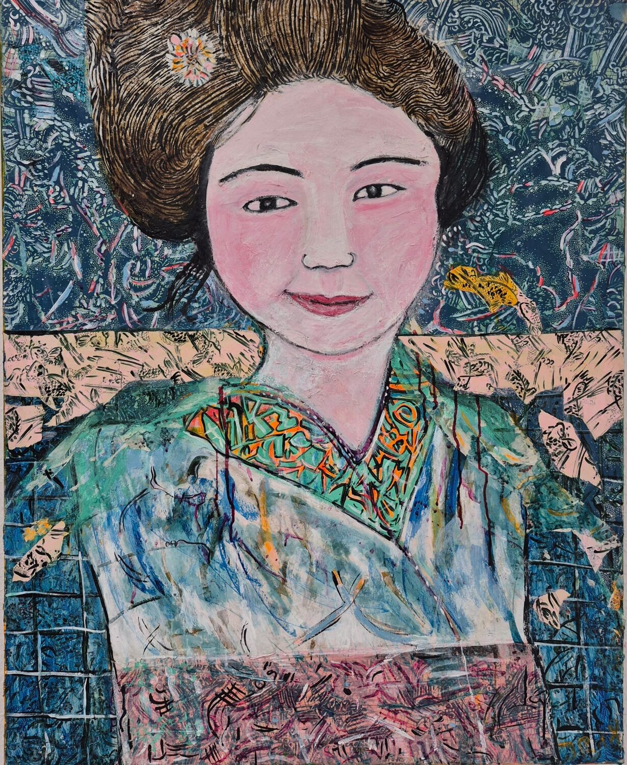 Madame Butterfly Judith Breuer Original painting for sale