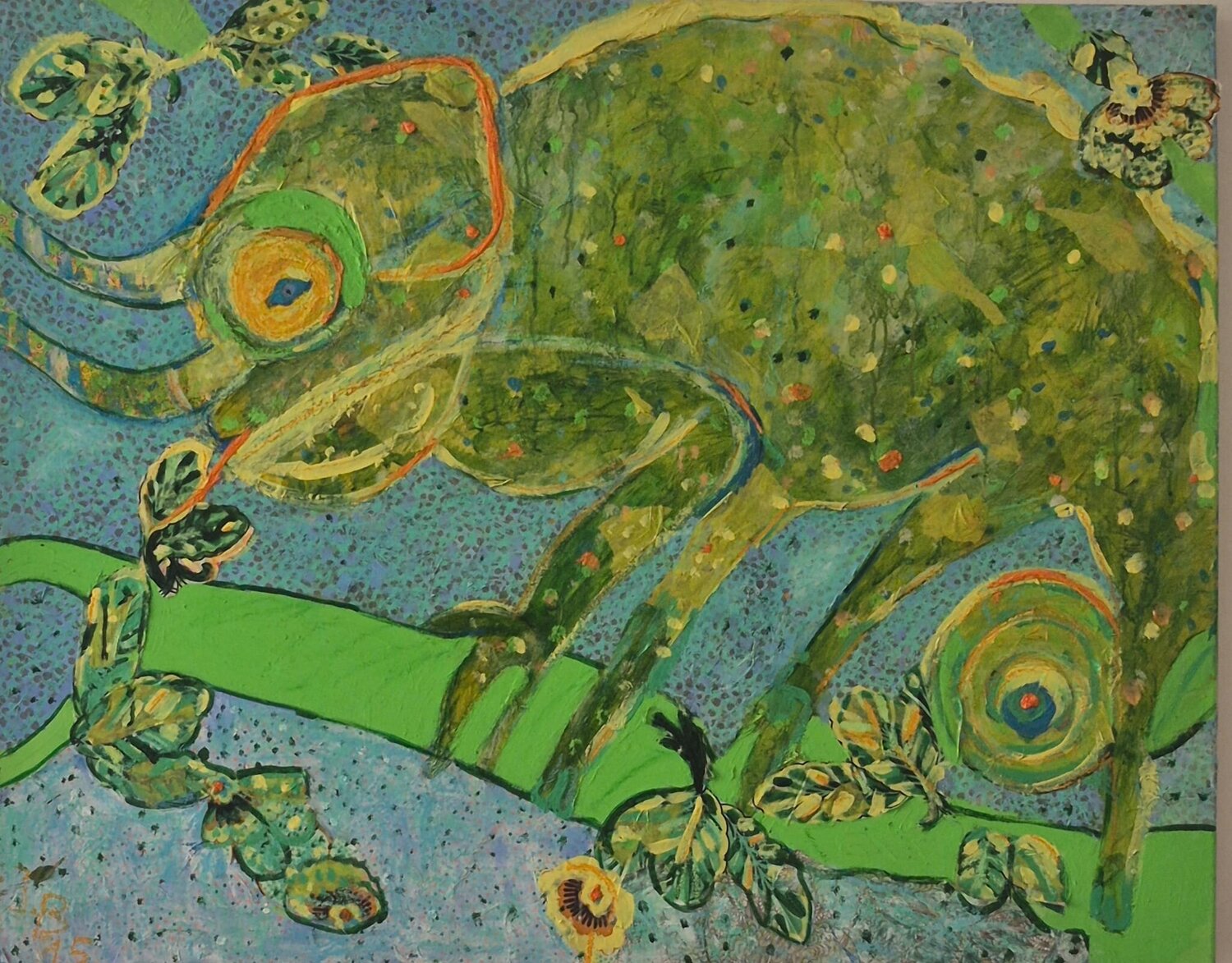 Das Chamäleon Judith Breuer Original painting for sale
