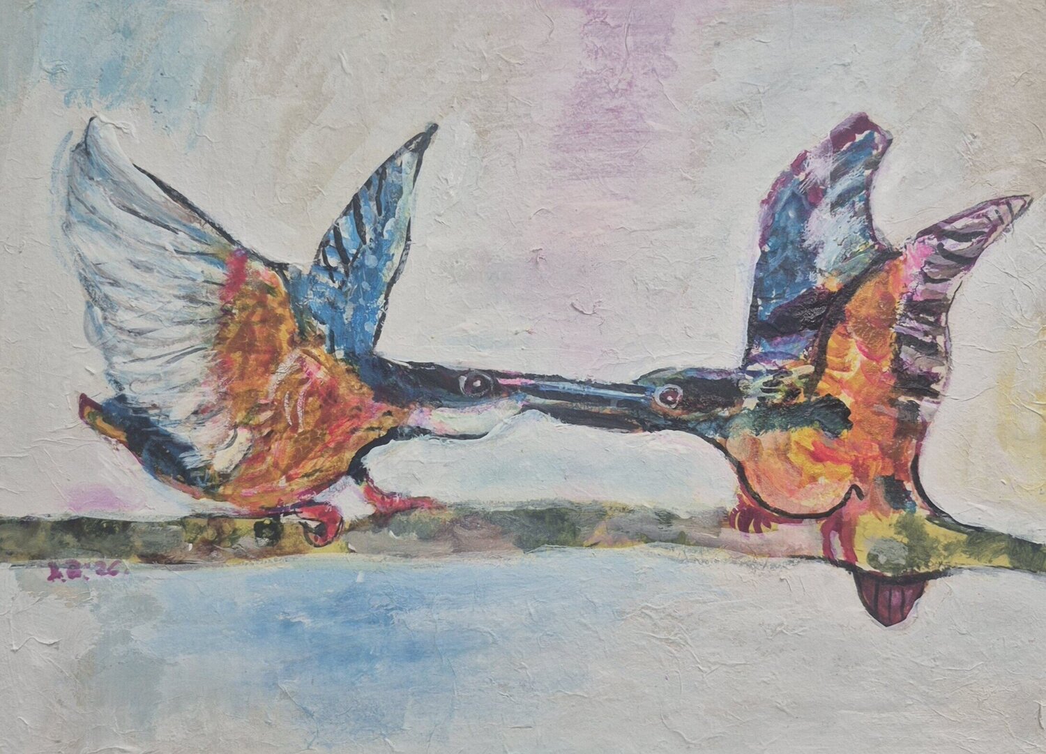 der Bienenfresser Judith Breuer Originalgemälde zu verkaufen