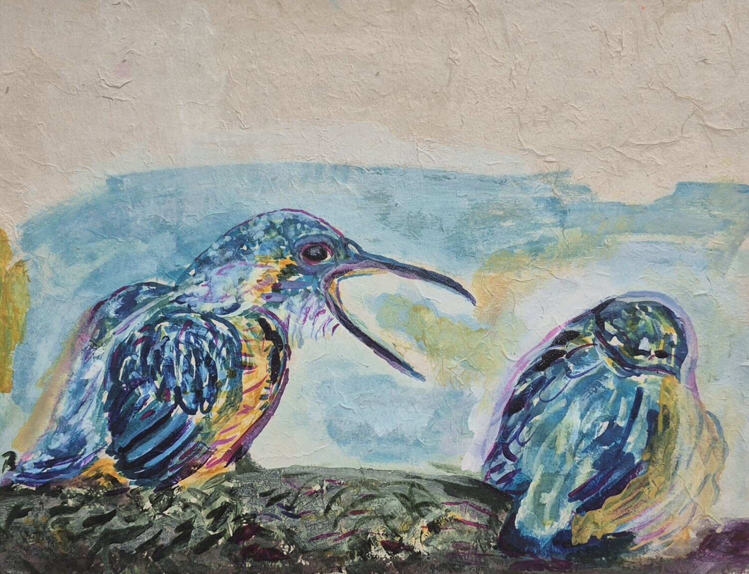 der Bienenfresser Judith Breuer Originalgemälde zu verkaufen