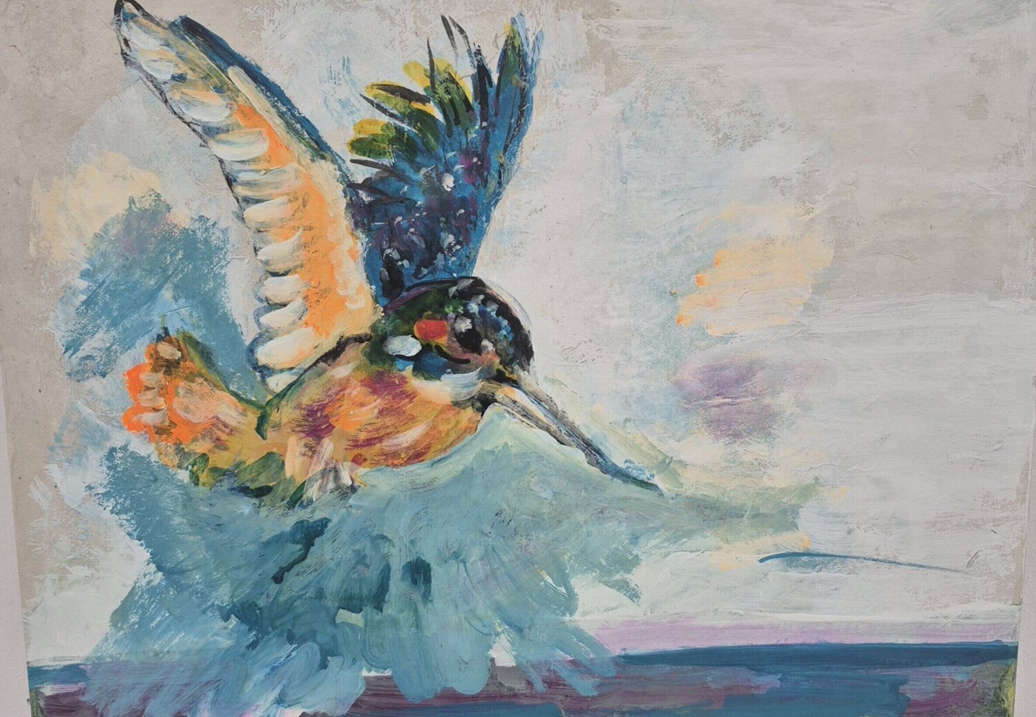 der Bienenfresser Judith Breuer Originalgemälde zu verkaufen