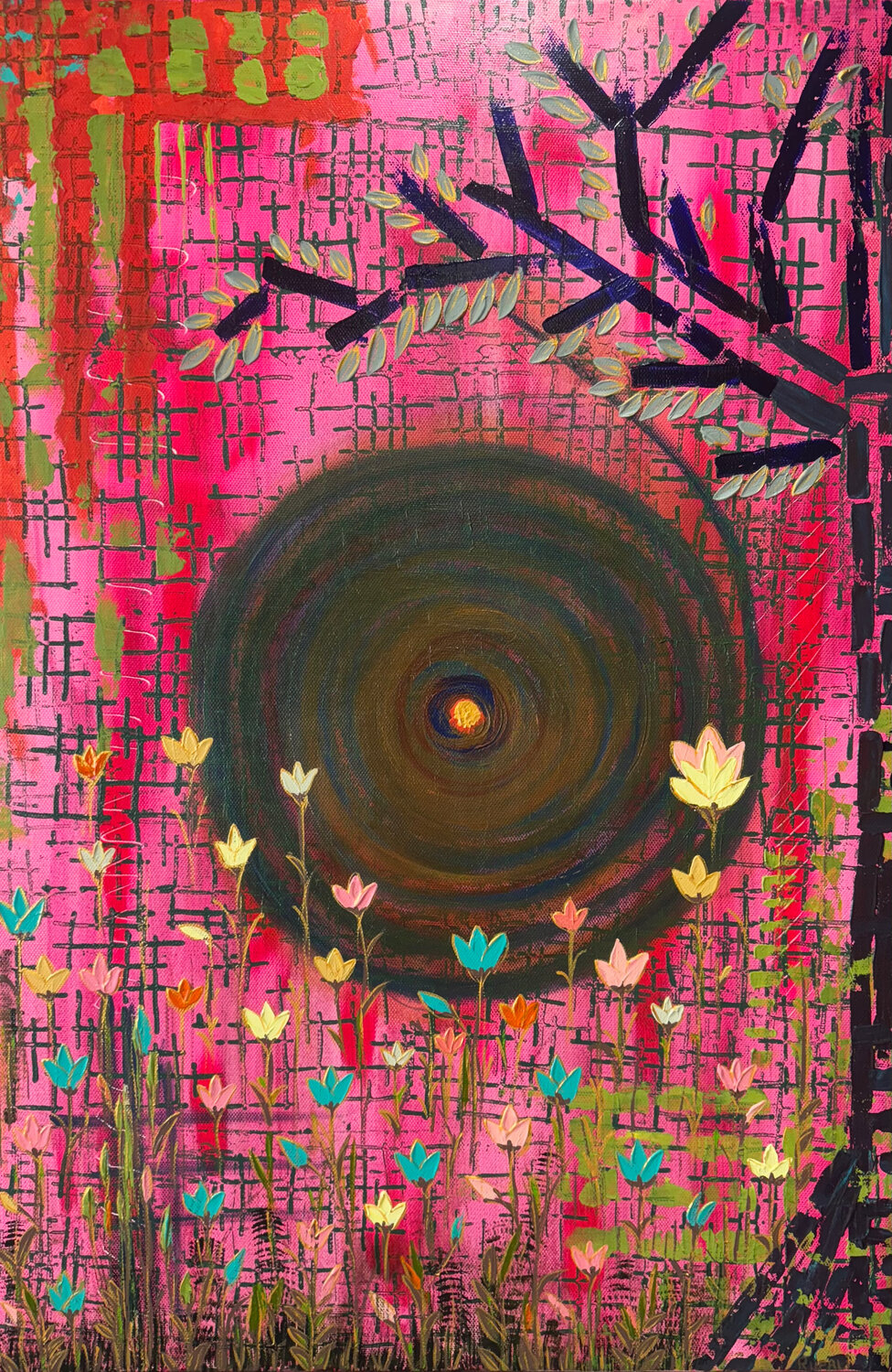 Life: Garden of Life Rupali Mansinghka Original painting for sale