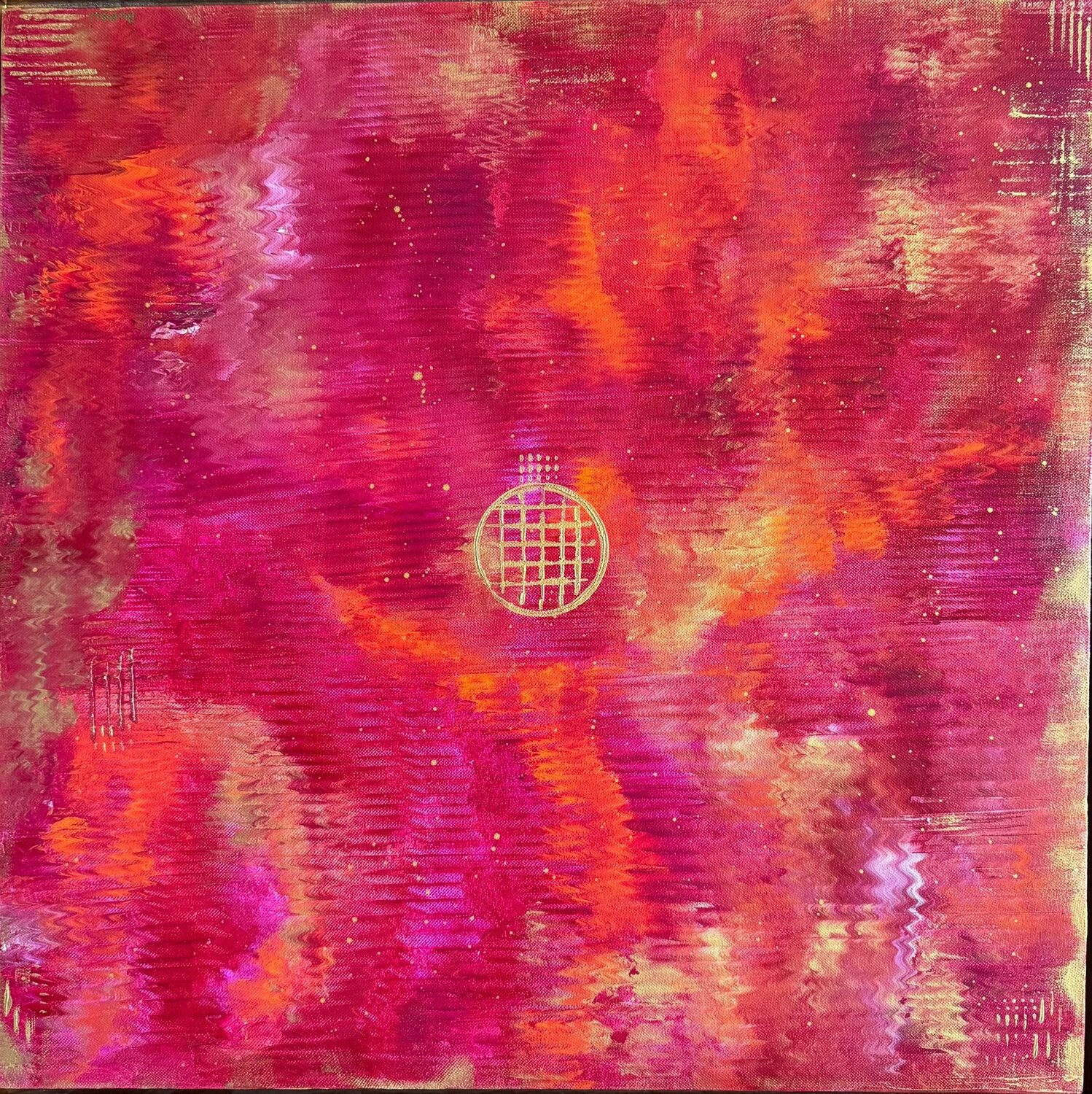 Energy: Colours of Festivity (Magenta) Rupali Mansinghka Original painting for sale