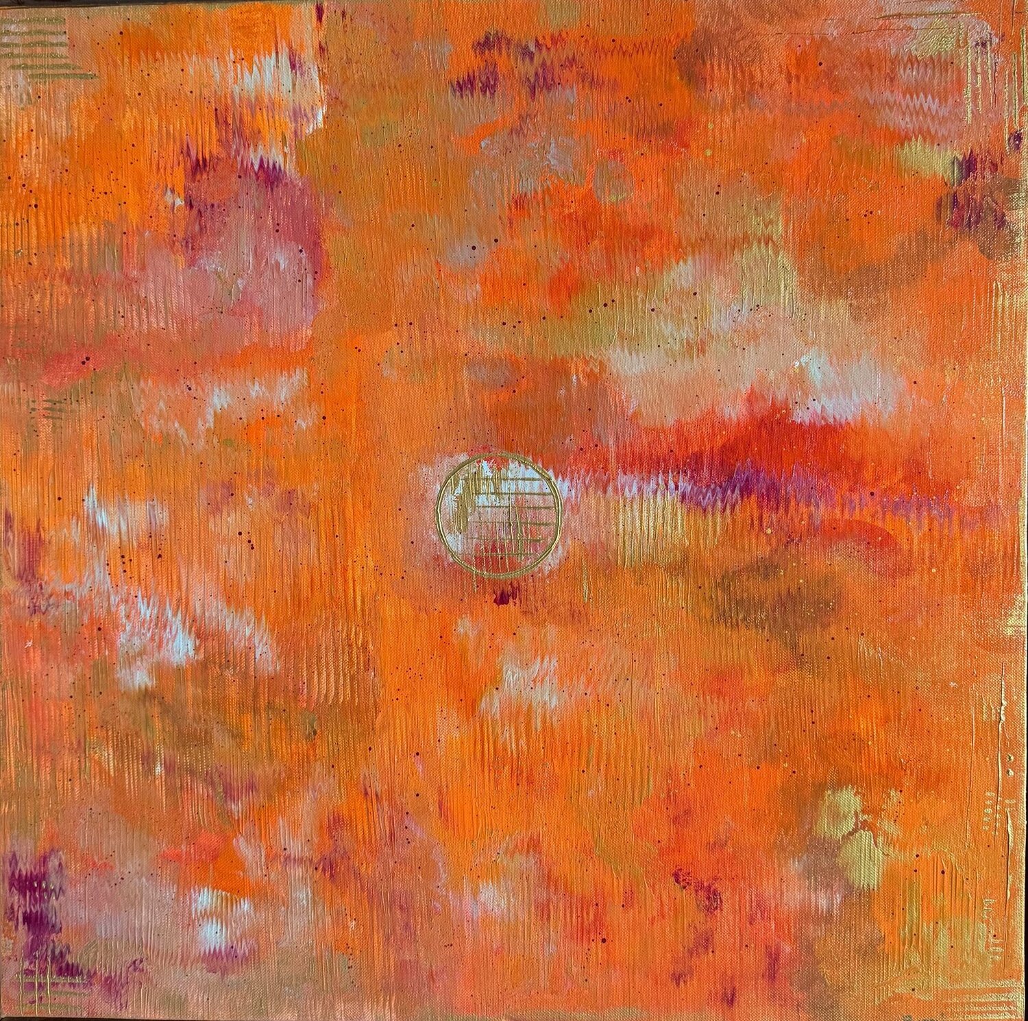 Energy: Colours of Festivity (Orange) Rupali Mansinghka Original painting for sale