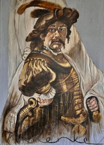 The Standard Bearer — contemporary reinterpretation by NIENKE VISSCHER, Painting for Sale on Select