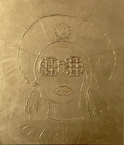 Golden Lady — Cape Town Observed by NIENKE VISSCHER, Painting for Sale on Select