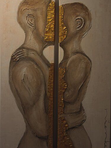 More Than We — AGAPE Series | Sculptural Diptych (No. 5 of 5) by NIENKE VISSCHER, Painting for Sale on Select