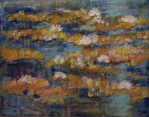JARDIN D EAU by Annie Vandemalle, Painting for Sale on Select