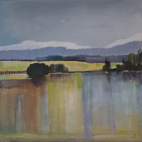 NUAGE BLEU by Annie Vandemalle, Painting for Sale on Select