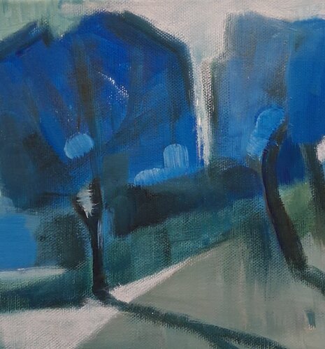 BESOIN DE BLEU by Annie Vandemalle, Painting for Sale on Select