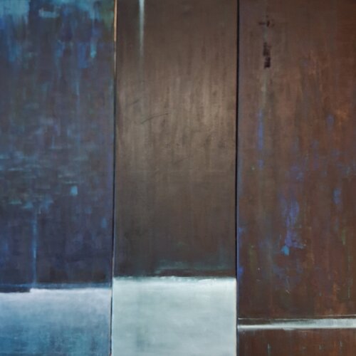 LE SOUFFLE DES ABYSSES  - TRYPTIQUE by Annie Vandemalle, Painting for Sale on Select