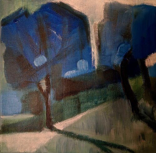 BESOIN DE BLEU by Annie Vandemalle, Painting for Sale on Select
