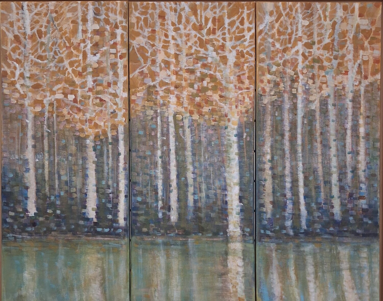 Forêt automnale Annie Vandemalle Original painting for sale