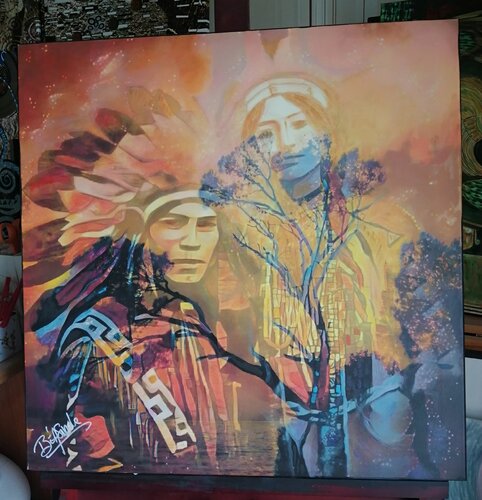 Mon AMÉRIQUE à moi... by BEASANDE MISTRALI - OSSESIA Béatrice, Painting for Sale on Select