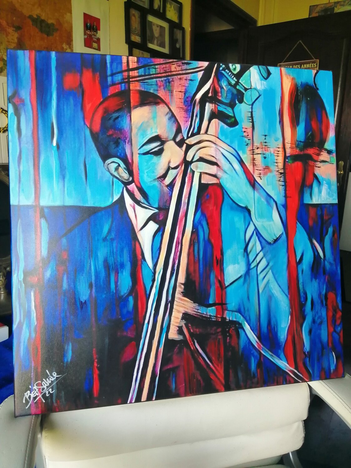 Jazz la nuit... BEASANDE MISTRALI - OSSESIA Béatrice Original painting for sale