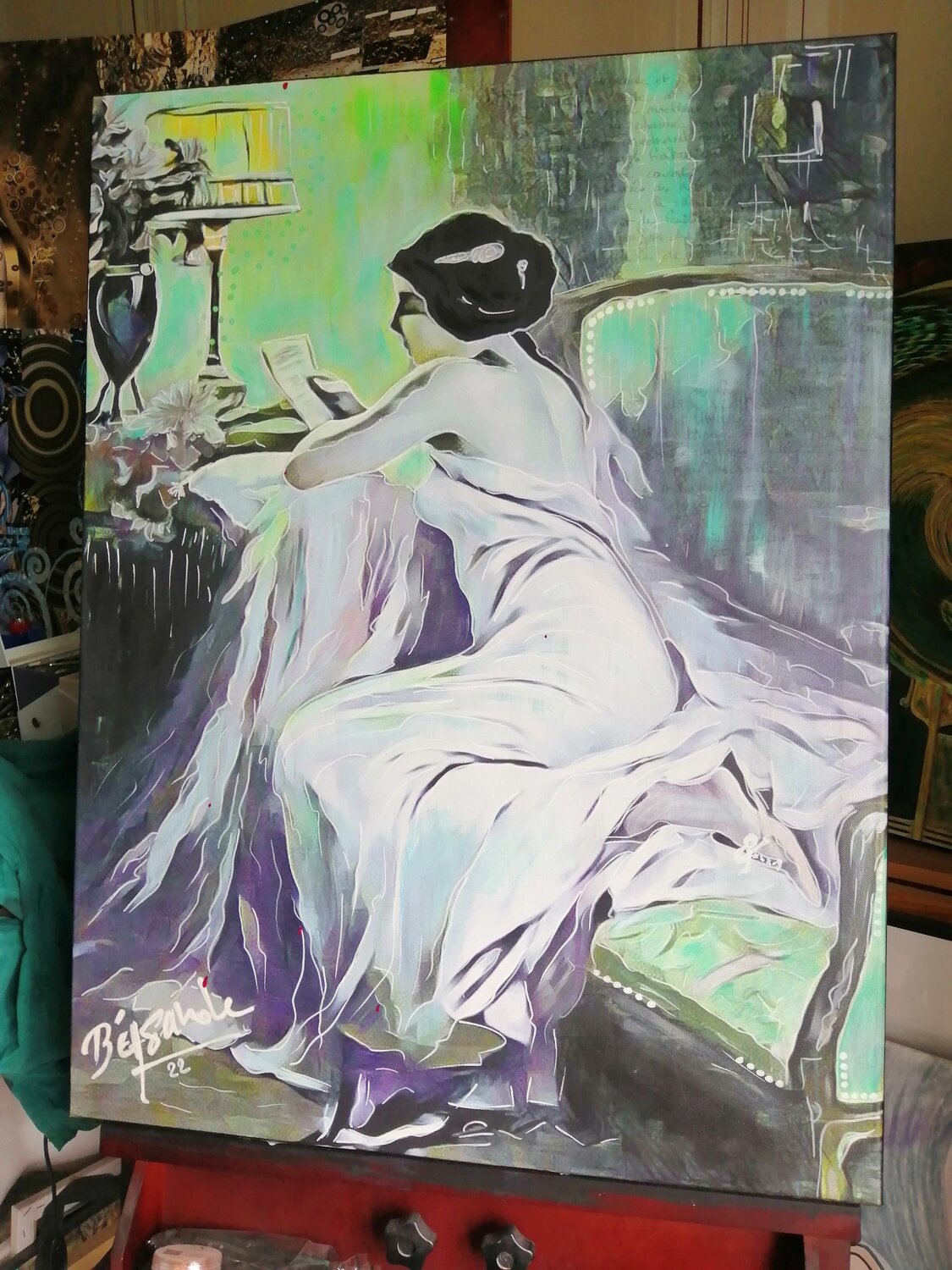 La lettre BEASANDE MISTRALI - OSSESIA Béatrice Original painting for sale