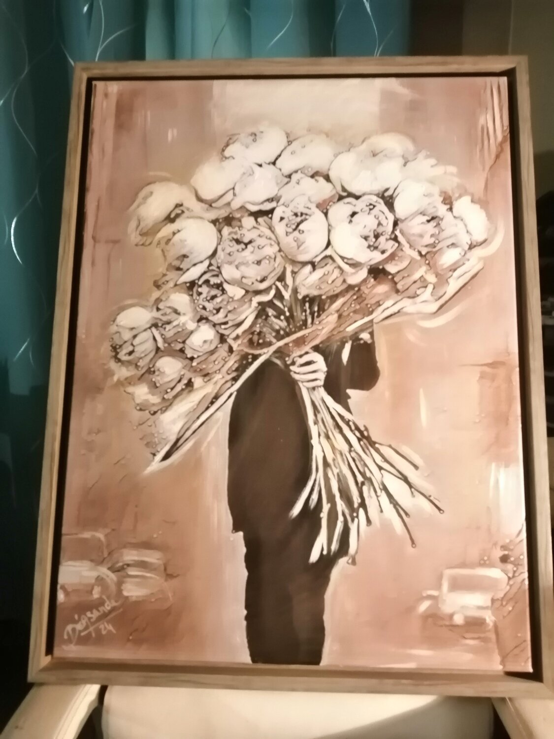 PIVOINES BEASANDE MISTRALI - OSSESIA Béatrice Original painting for sale
