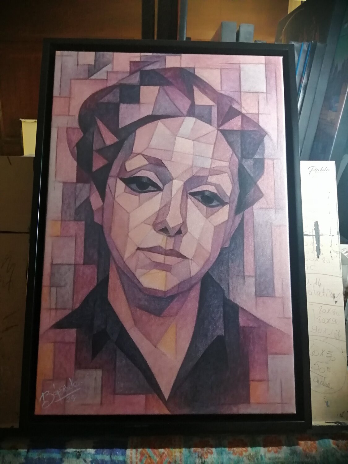 Autoportrait BEASANDE MISTRALI - OSSESIA Béatrice Original painting for sale