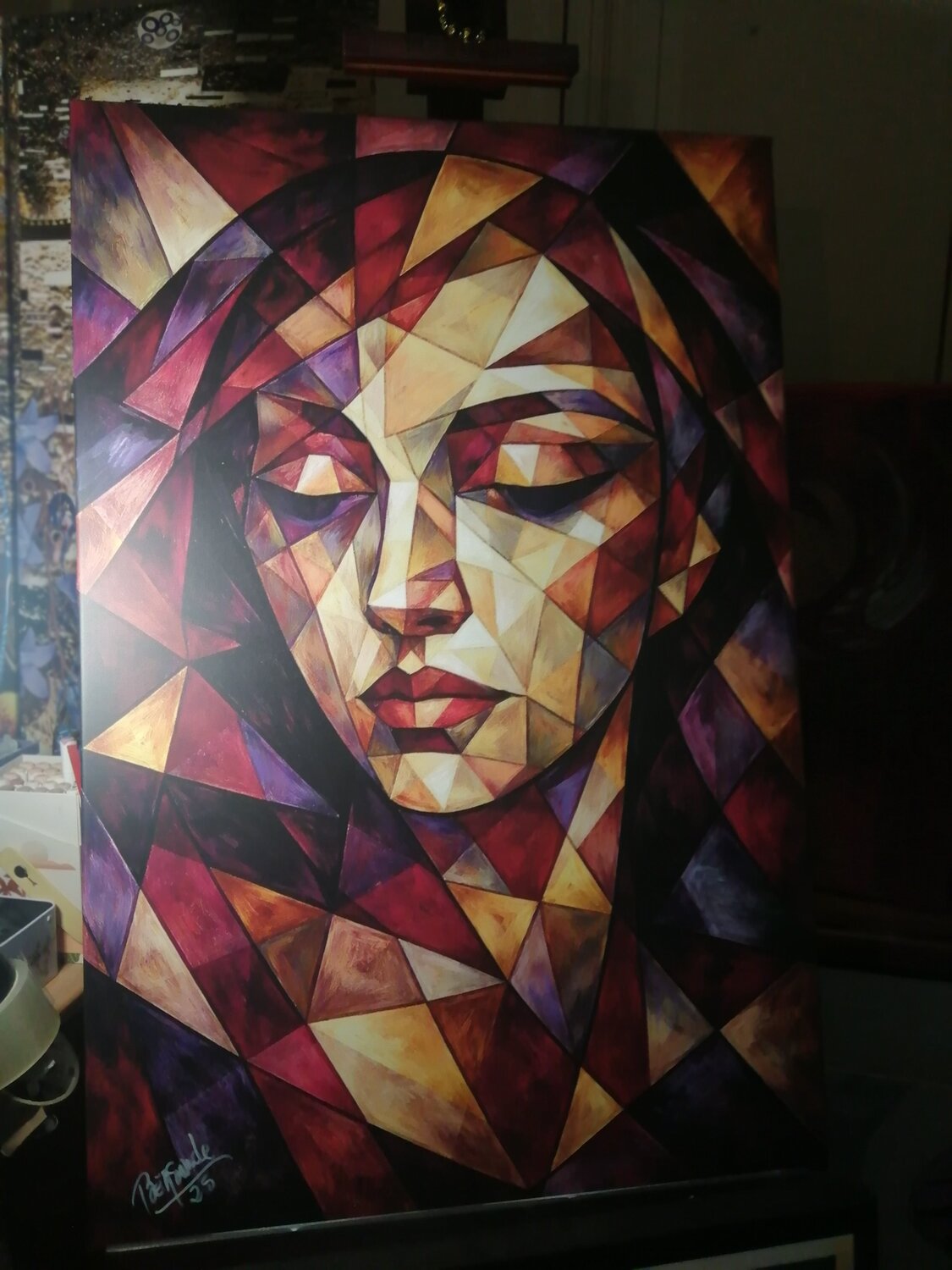 La gardienne du secret. BEASANDE MISTRALI - OSSESIA Béatrice Original painting for sale