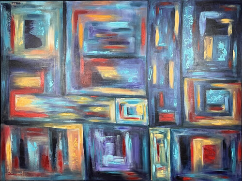 Fenster zur Farbwelt by Susanne Dowden, Painting for Sale on Select