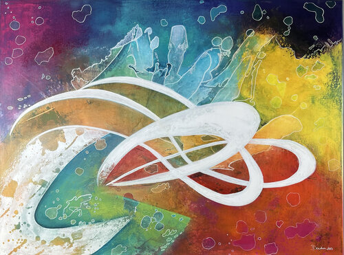Die bunte Welle by Susanne Dowden, Painting for Sale on Select