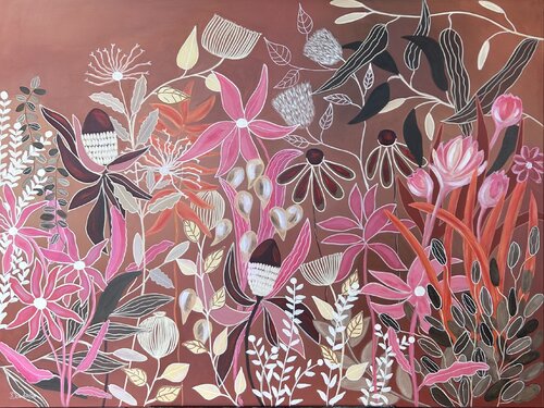 Zwischen Blatt und Form by Susanne Dowden, Painting for Sale on Select